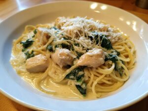 creamy garlic chicken ramen - Featured