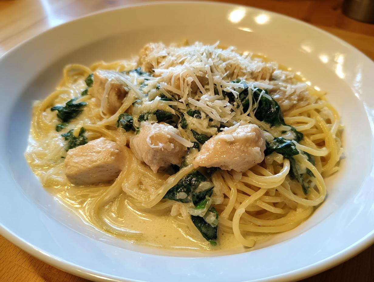 creamy garlic chicken ramen - Featured