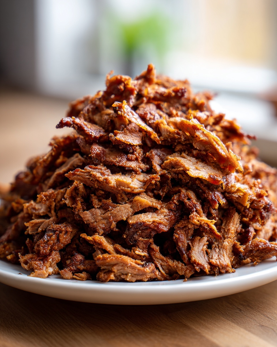 Close-up of a large pile of thinly sliced, richly seasoned meat ready for homemade doner kebab.